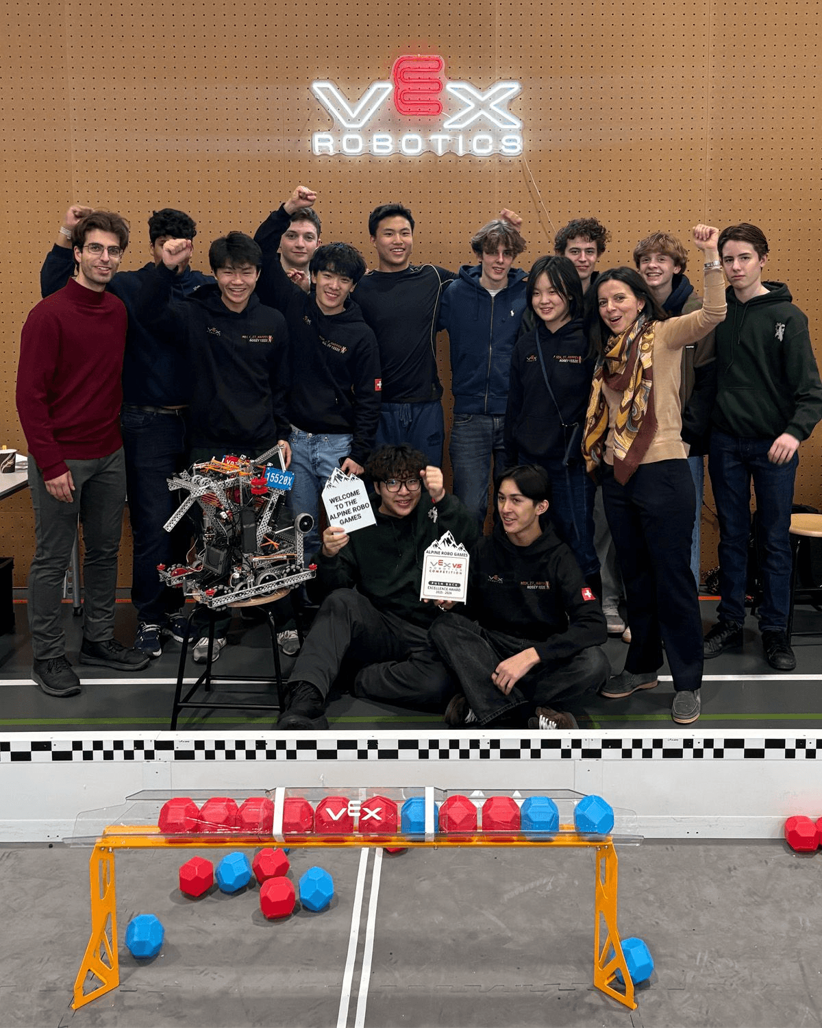 VEX team 15520X with their robot