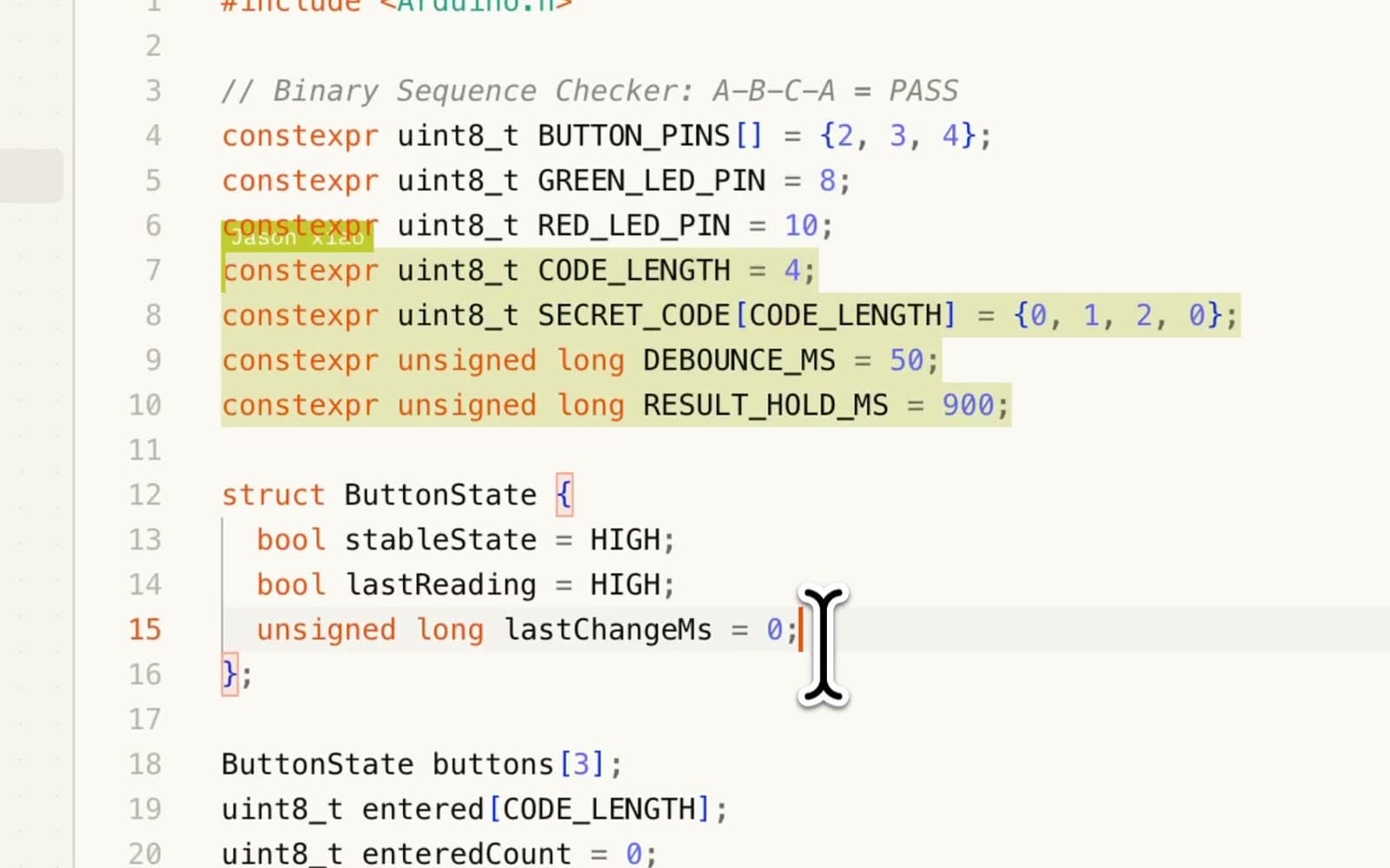 firmware in the editor